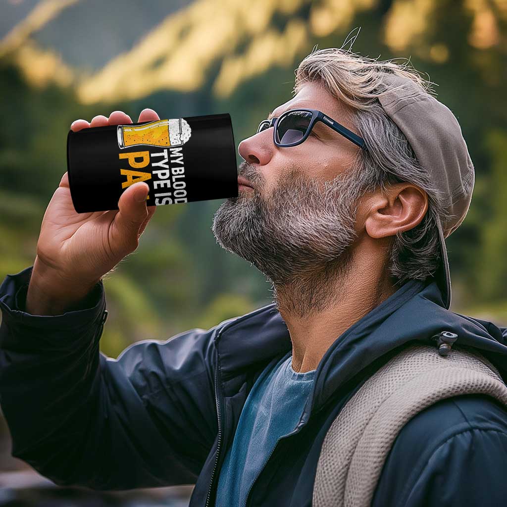 Funny My Blood Type Is IPA 4 in 1 Can Cooler Tumbler IPA Beer Drinking - Wonder Print Shop