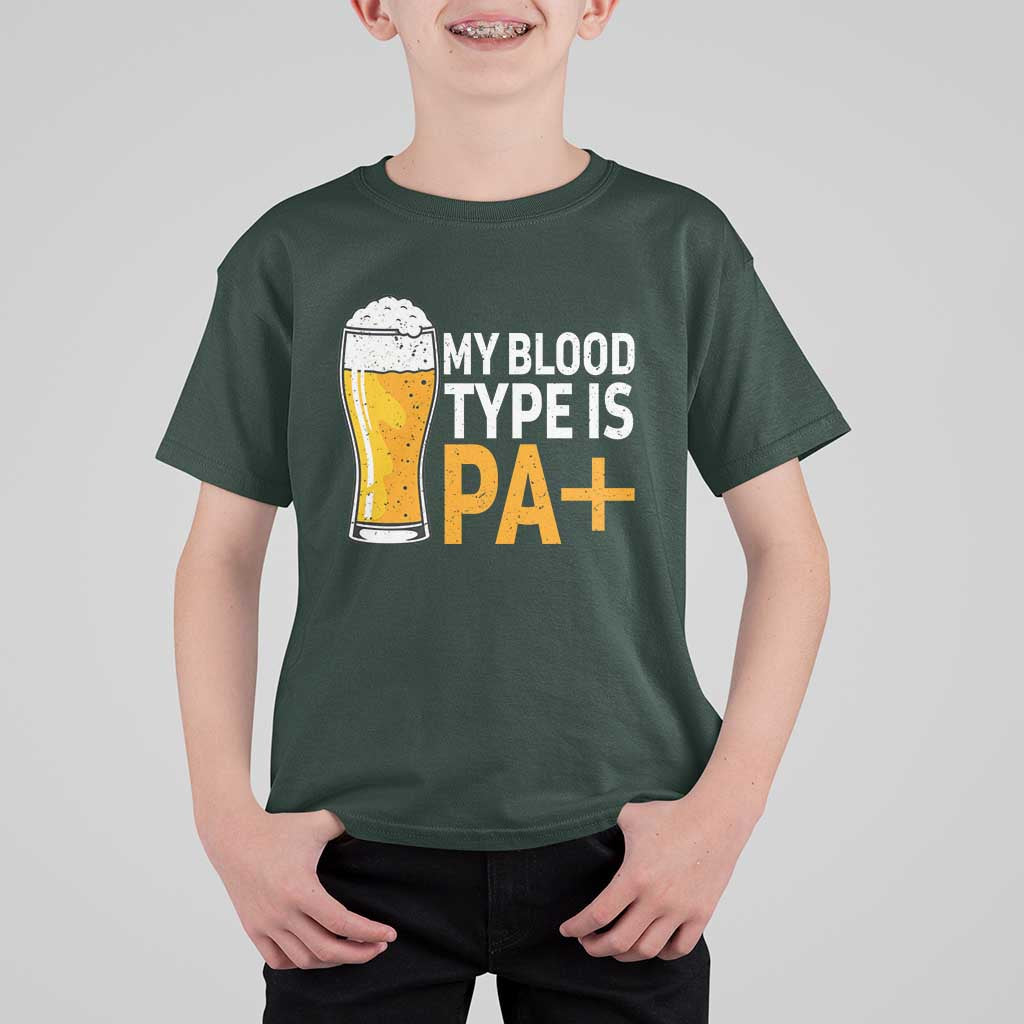 Funny My Blood Type Is IPA T Shirt For Kid IPA Beer Drinking - Wonder Print Shop