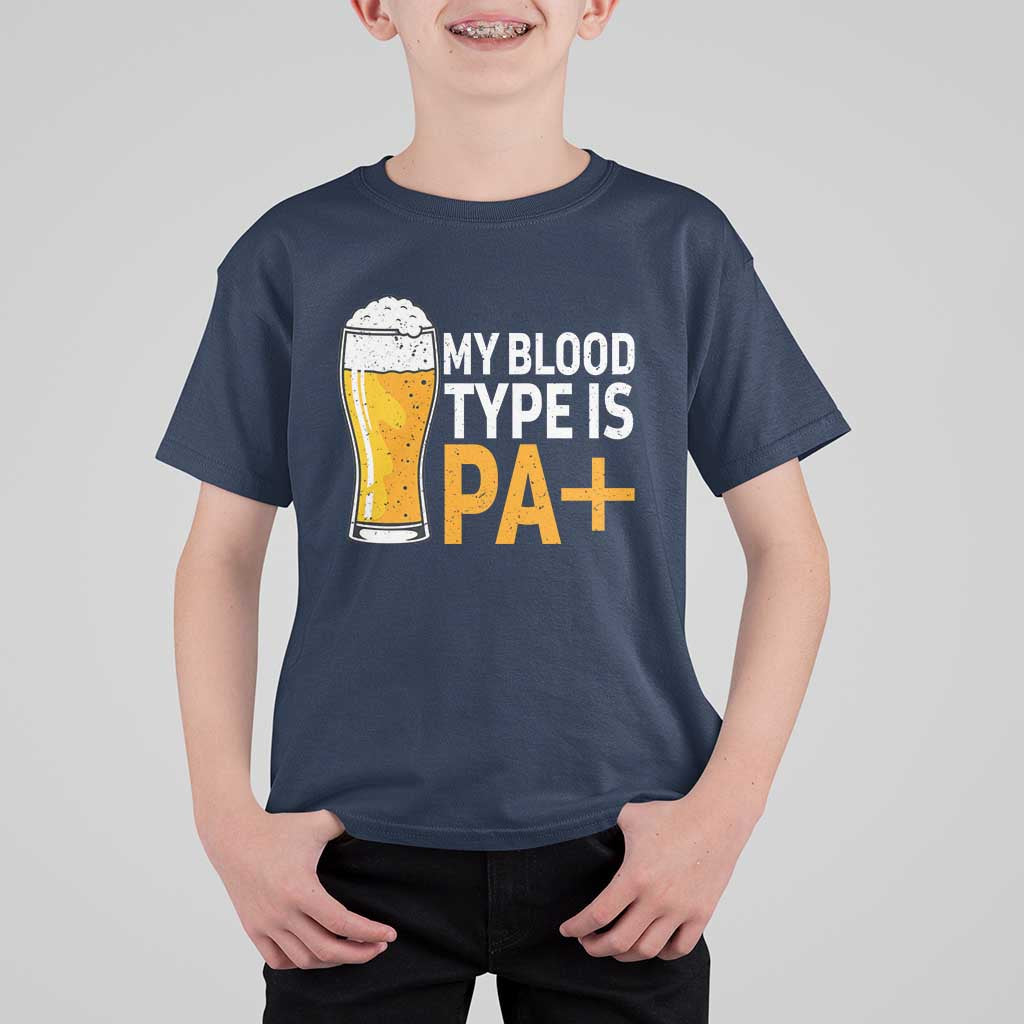 Funny My Blood Type Is IPA T Shirt For Kid IPA Beer Drinking - Wonder Print Shop