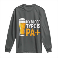 Funny My Blood Type Is IPA Long Sleeve Shirt IPA Beer Drinking - Wonder Print Shop
