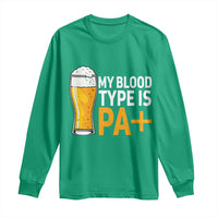 Funny My Blood Type Is IPA Long Sleeve Shirt IPA Beer Drinking - Wonder Print Shop