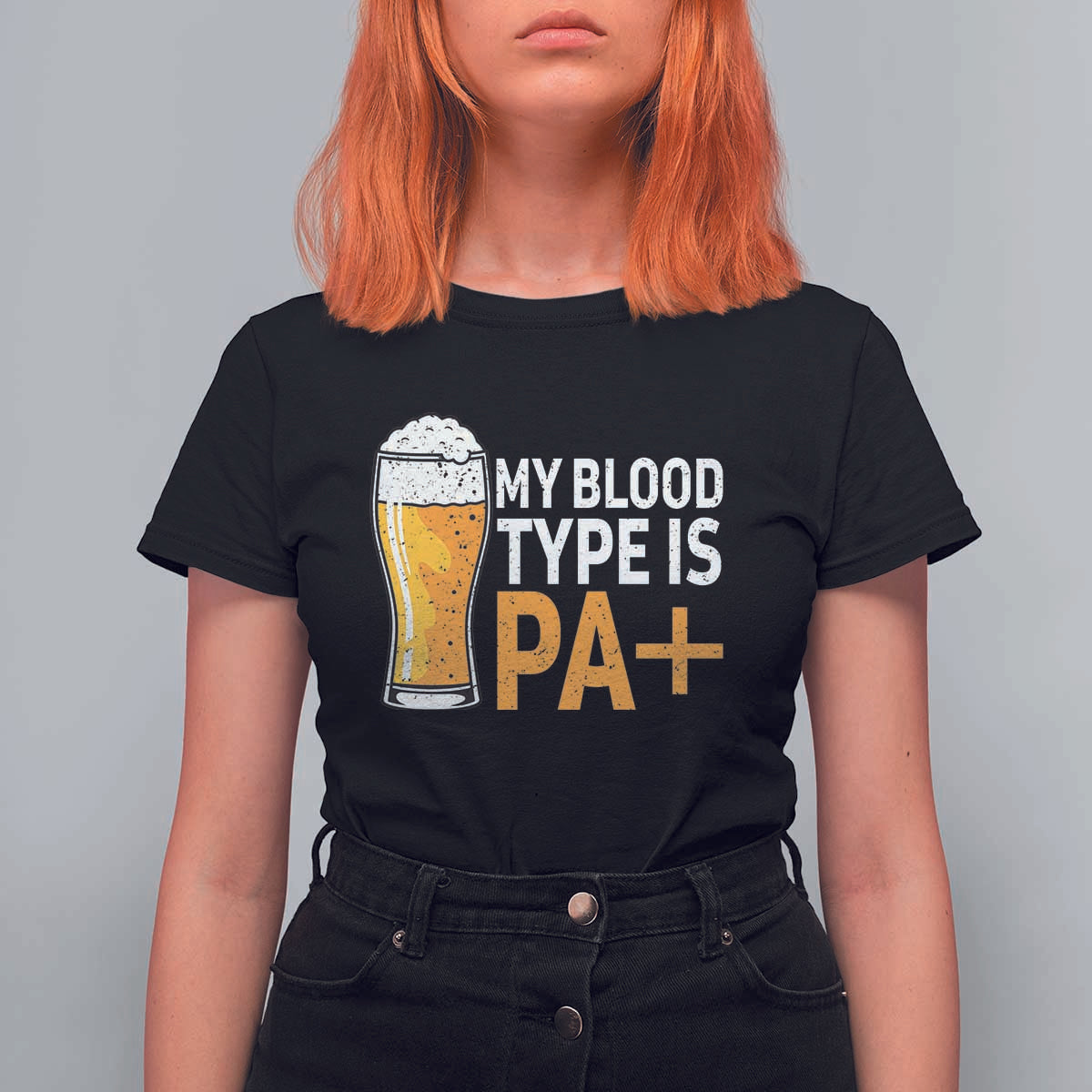 Funny My Blood Type Is IPA T Shirt For Women IPA Beer Drinking - Wonder Print Shop