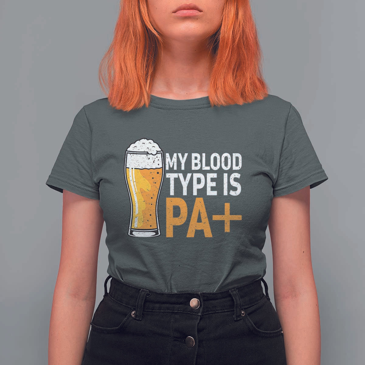Funny My Blood Type Is IPA T Shirt For Women IPA Beer Drinking - Wonder Print Shop