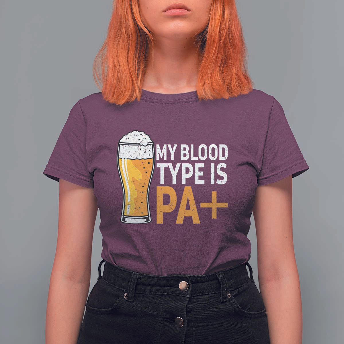 Funny My Blood Type Is IPA T Shirt For Women IPA Beer Drinking - Wonder Print Shop