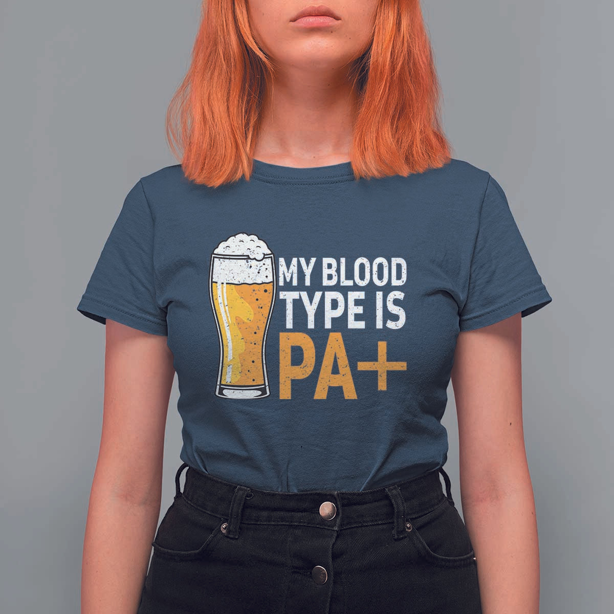 Funny My Blood Type Is IPA T Shirt For Women IPA Beer Drinking - Wonder Print Shop