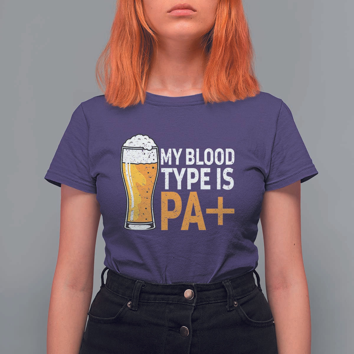 Funny My Blood Type Is IPA T Shirt For Women IPA Beer Drinking - Wonder Print Shop