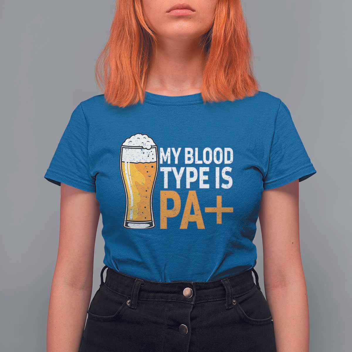 Funny My Blood Type Is IPA T Shirt For Women IPA Beer Drinking - Wonder Print Shop