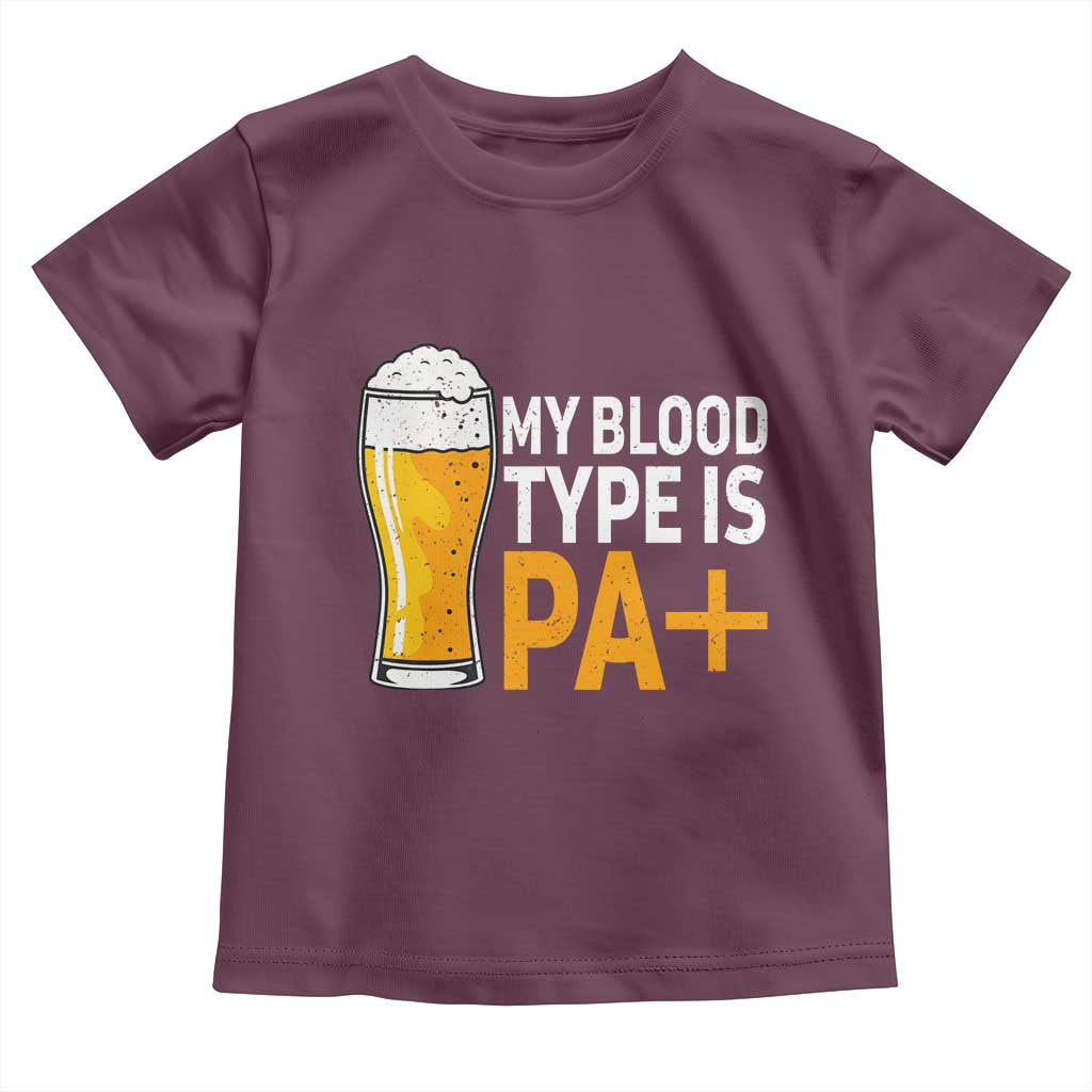 Funny My Blood Type Is IPA Toddler T Shirt IPA Beer Drinking - Wonder Print Shop