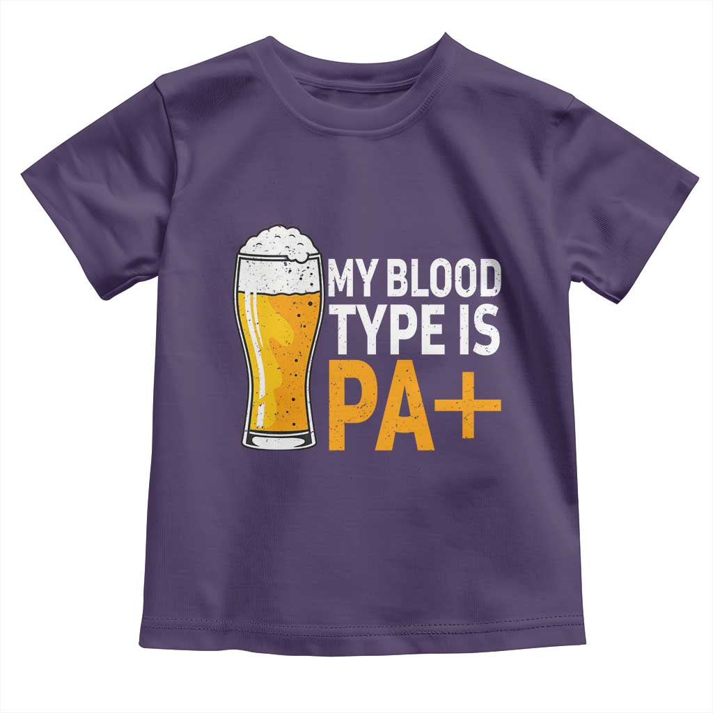 Funny My Blood Type Is IPA Toddler T Shirt IPA Beer Drinking - Wonder Print Shop