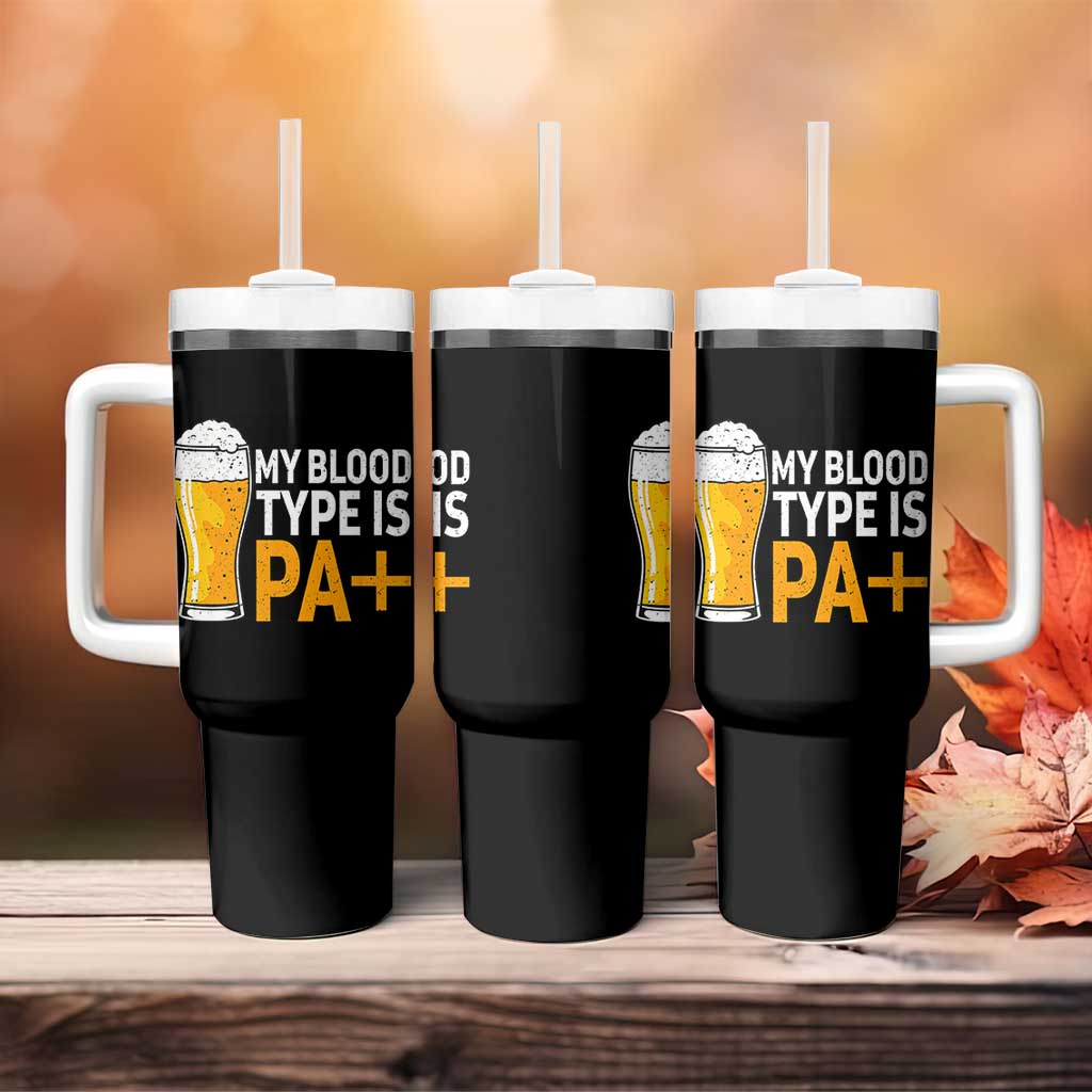 Funny My Blood Type Is IPA Tumbler With Handle IPA Beer Drinking - Wonder Print Shop