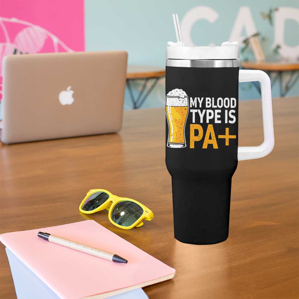Funny My Blood Type Is IPA Tumbler With Handle IPA Beer Drinking - Wonder Print Shop