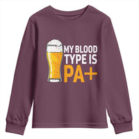 Funny My Blood Type Is IPA Youth Sweatshirt IPA Beer Drinking - Wonder Print Shop