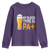 Funny My Blood Type Is IPA Youth Sweatshirt IPA Beer Drinking - Wonder Print Shop