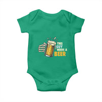 Funny This Guy Needs A Beer Baby Onesie Beer Drinking Skeleton Hand - Wonder Print Shop