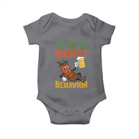 Funny I Am On My Wurst Behavior Baby Onesie German Oktoberfest Sausage - Wonder Print Shop