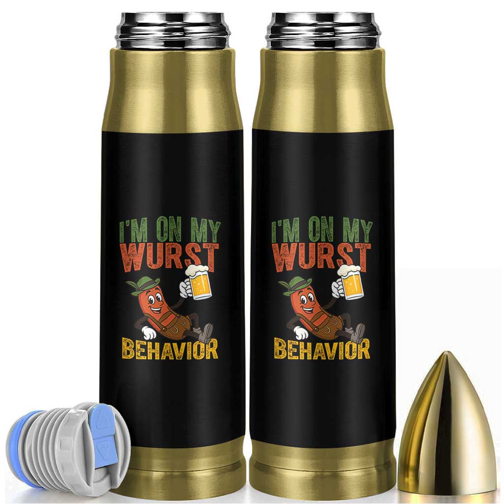 Funny I Am On My Wurst Behavior Bullet Tumbler German Oktoberfest Sausage - Wonder Print Shop