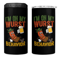 Funny I Am On My Wurst Behavior 4 in 1 Can Cooler Tumbler German Oktoberfest Sausage - Wonder Print Shop