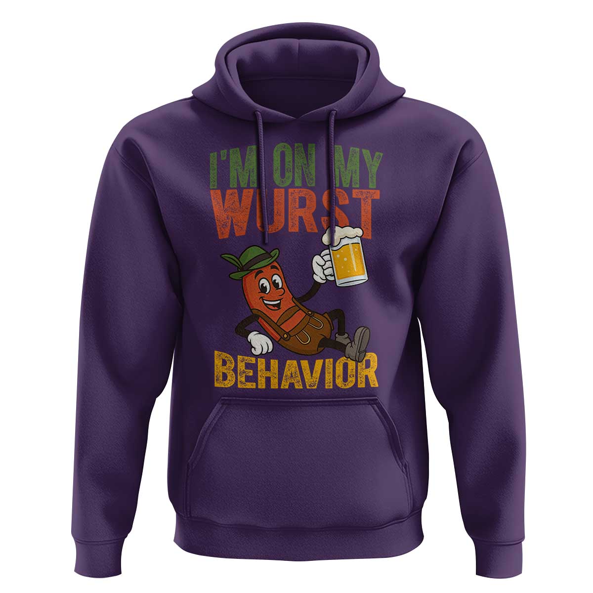 Funny I Am On My Wurst Behavior Hoodie German Oktoberfest Sausage - Wonder Print Shop