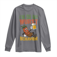Funny I Am On My Wurst Behavior Long Sleeve Shirt German Oktoberfest Sausage - Wonder Print Shop