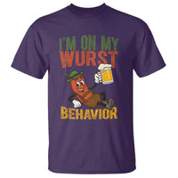Funny I Am On My Wurst Behavior T Shirt German Oktoberfest Sausage - Wonder Print Shop