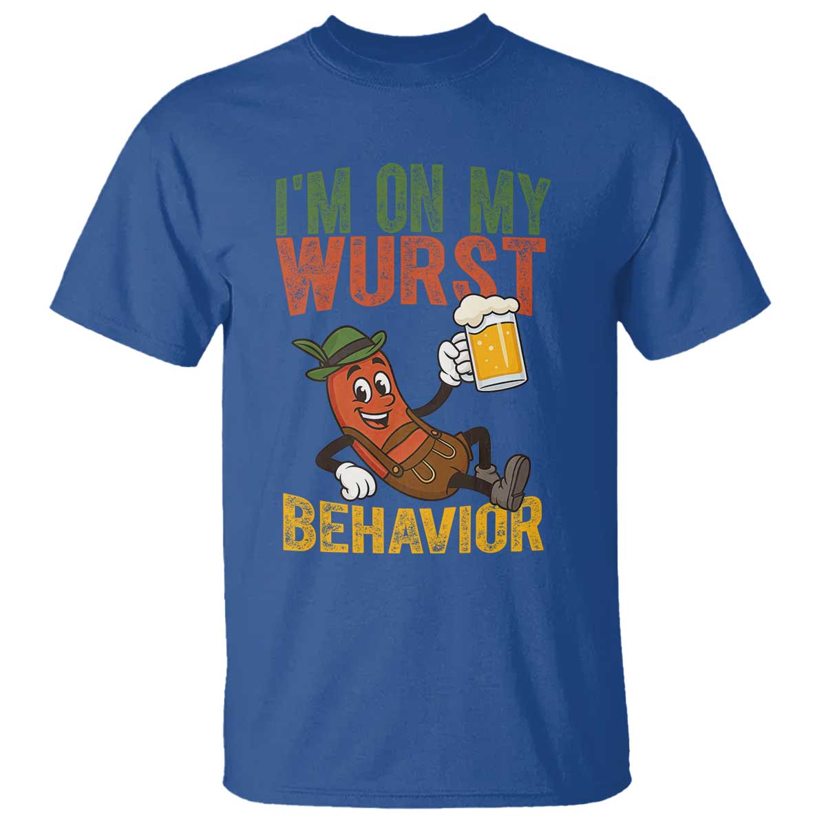 Funny I Am On My Wurst Behavior T Shirt German Oktoberfest Sausage - Wonder Print Shop