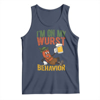 Funny I Am On My Wurst Behavior Tank Top German Oktoberfest Sausage - Wonder Print Shop