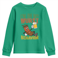 Funny I Am On My Wurst Behavior Youth Sweatshirt German Oktoberfest Sausage - Wonder Print Shop
