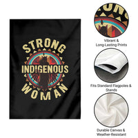 Strong Indigenous Woman Empowerment Garden Flag Native American - Wonder Print Shop