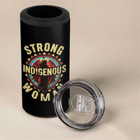 Strong Indigenous Woman Empowerment 4 in 1 Can Cooler Tumbler Native American - Wonder Print Shop