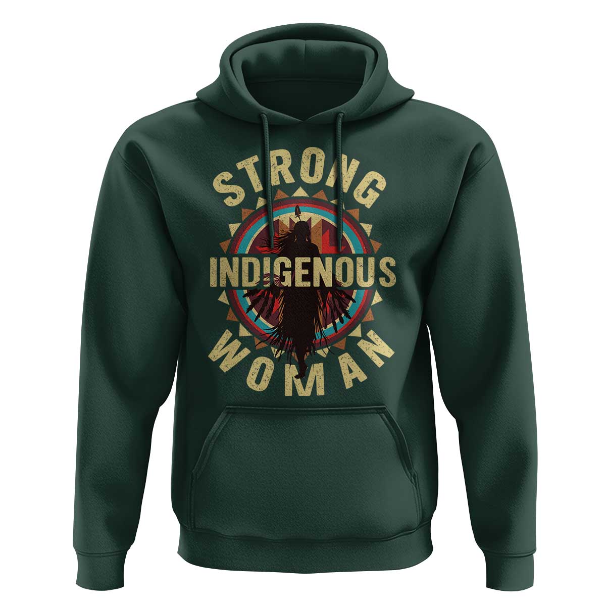 Strong Indigenous Woman Empowerment Hoodie Native American - Wonder Print Shop