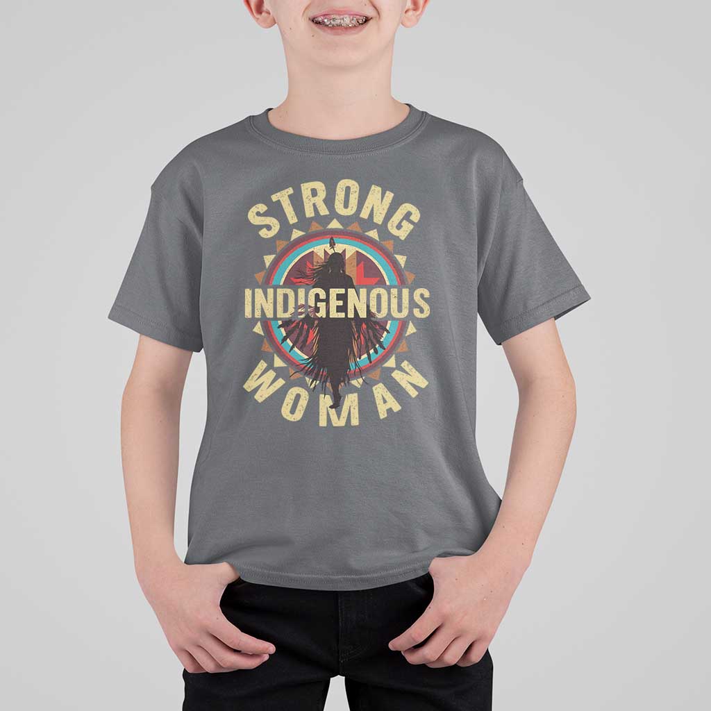 Strong Indigenous Woman Empowerment T Shirt For Kid Native American - Wonder Print Shop
