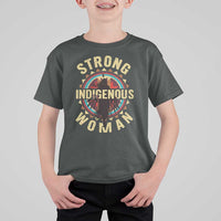 Strong Indigenous Woman Empowerment T Shirt For Kid Native American - Wonder Print Shop