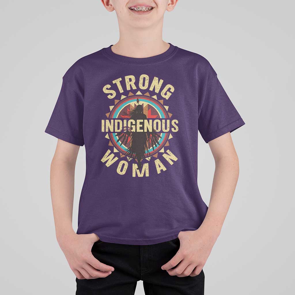 Strong Indigenous Woman Empowerment T Shirt For Kid Native American - Wonder Print Shop
