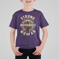 Strong Indigenous Woman Empowerment T Shirt For Kid Native American - Wonder Print Shop