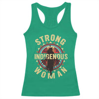 Strong Indigenous Woman Empowerment Racerback Tank Top Native American - Wonder Print Shop