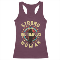 Strong Indigenous Woman Empowerment Racerback Tank Top Native American - Wonder Print Shop