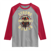 Strong Indigenous Woman Empowerment Raglan Shirt Native American - Wonder Print Shop