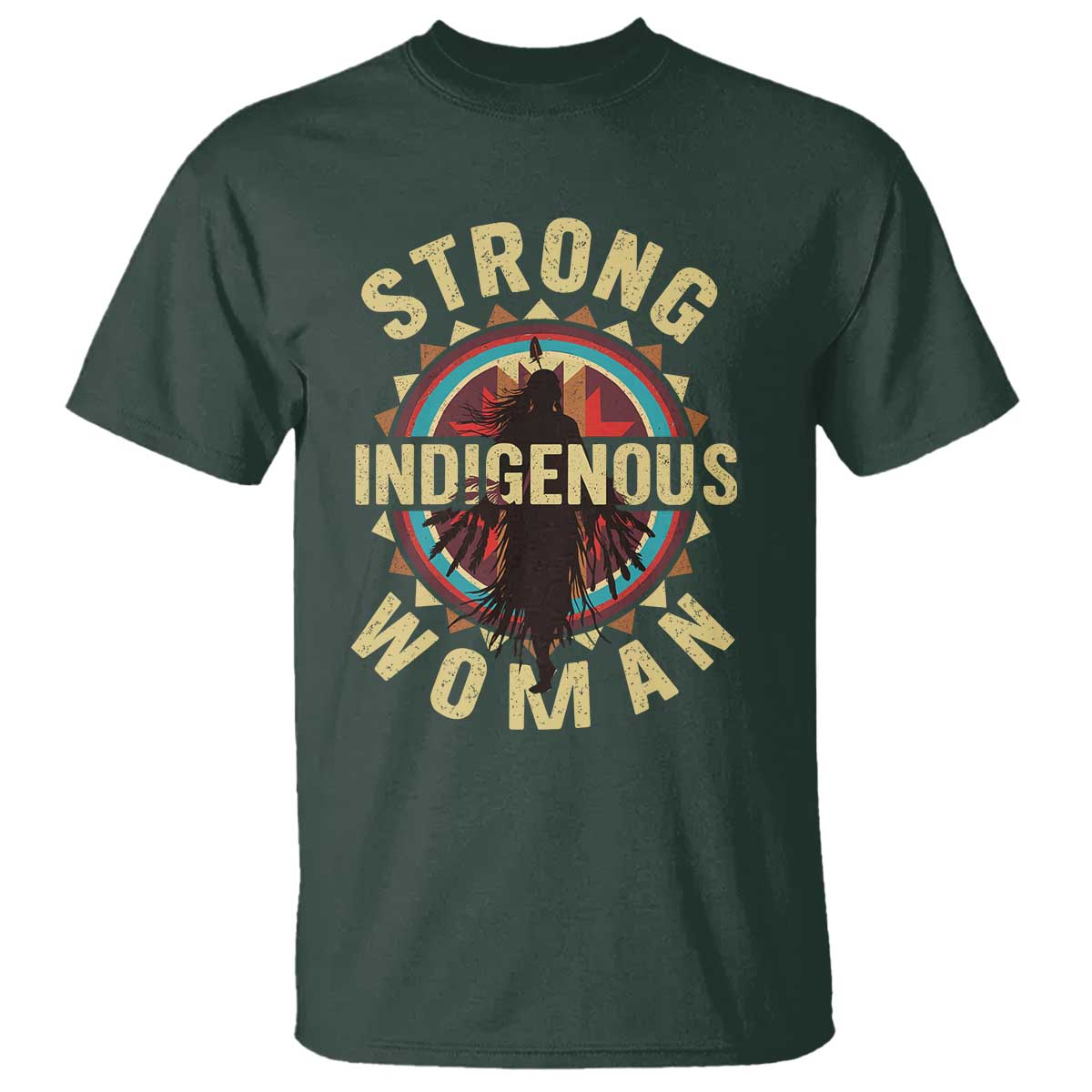 Strong Indigenous Woman Empowerment T Shirt Native American - Wonder Print Shop