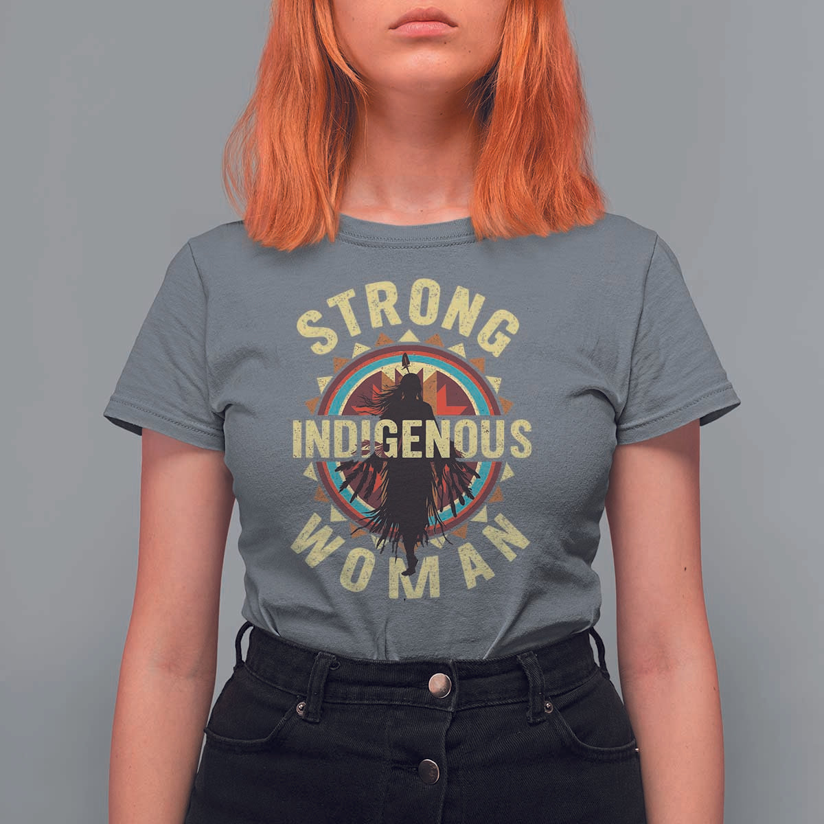 Strong Indigenous Woman Empowerment T Shirt For Women Native American - Wonder Print Shop