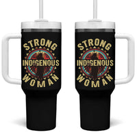 Strong Indigenous Woman Empowerment Tumbler With Handle Native American - Wonder Print Shop