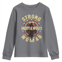 Strong Indigenous Woman Empowerment Youth Sweatshirt Native American - Wonder Print Shop