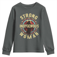 Strong Indigenous Woman Empowerment Youth Sweatshirt Native American - Wonder Print Shop