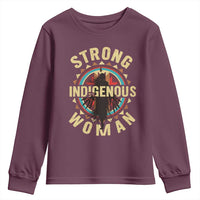 Strong Indigenous Woman Empowerment Youth Sweatshirt Native American - Wonder Print Shop