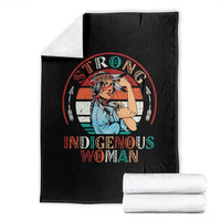 Strong Indigenous Woman MMIW Awareness Throw Blanket Native American - Wonder Print Shop