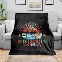 Strong Indigenous Woman MMIW Awareness Throw Blanket Native American - Wonder Print Shop