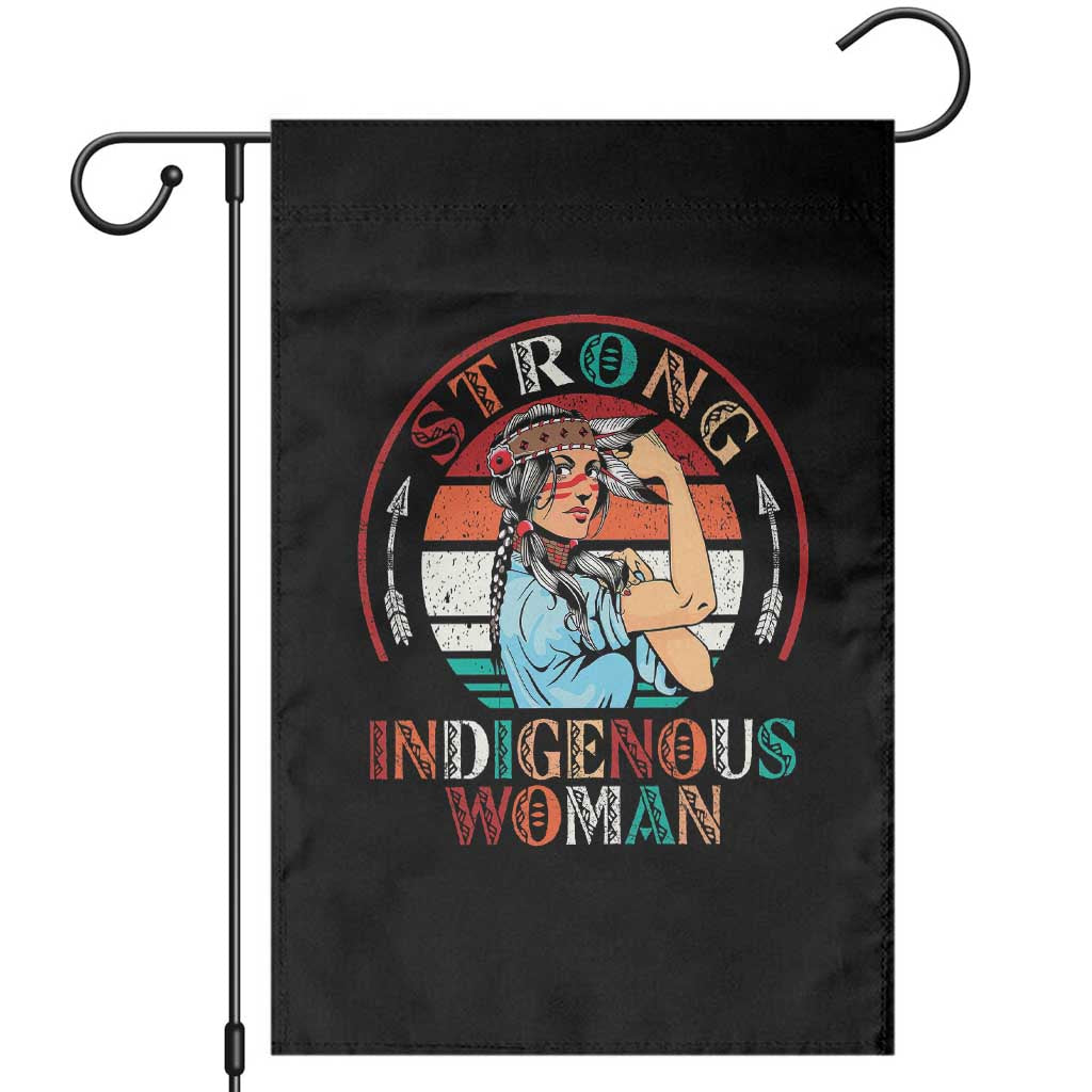 Strong Indigenous Woman MMIW Awareness Garden Flag Native American - Wonder Print Shop