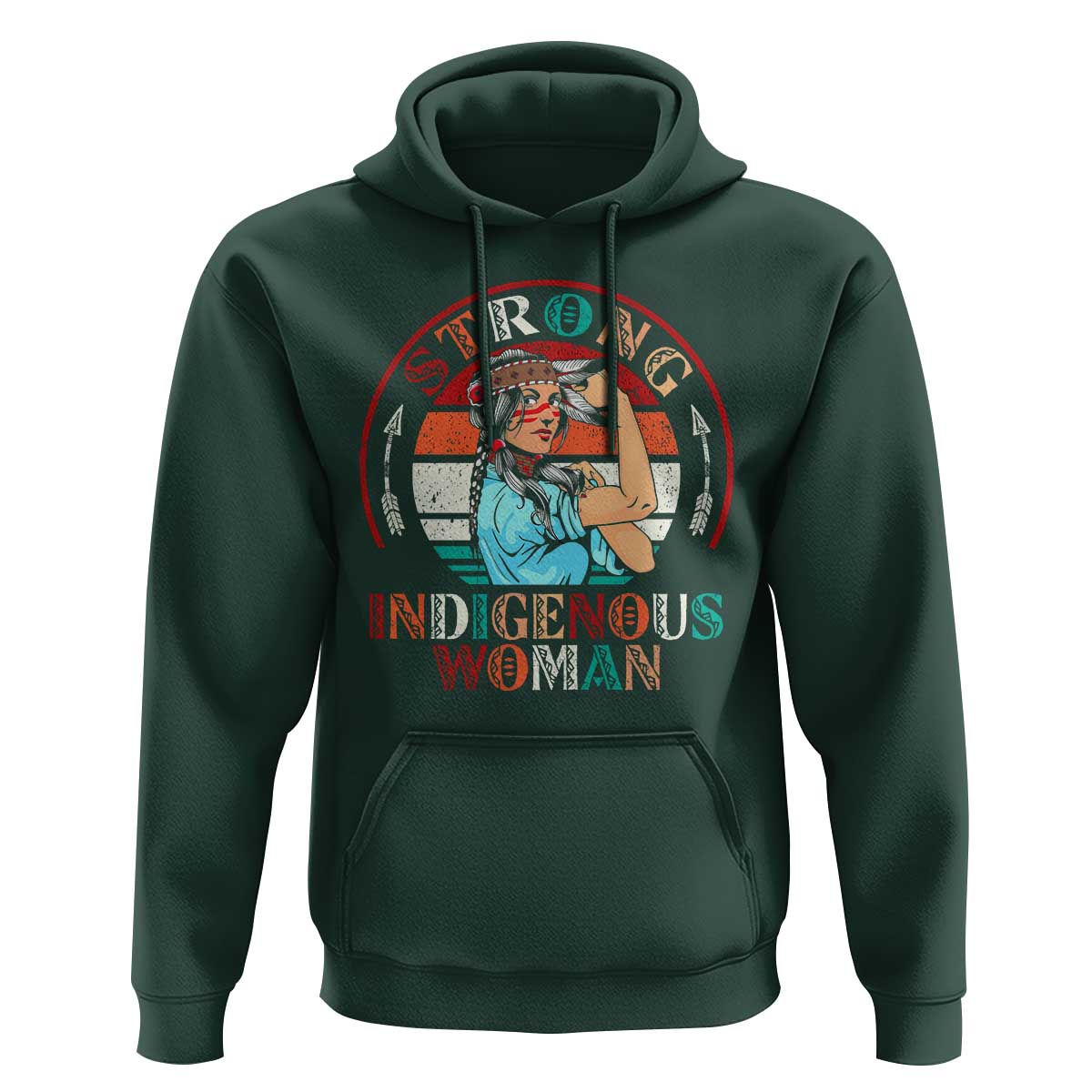 Strong Indigenous Woman MMIW Awareness Hoodie Native American - Wonder Print Shop