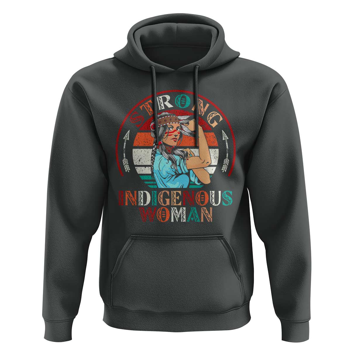 Strong Indigenous Woman MMIW Awareness Hoodie Native American - Wonder Print Shop