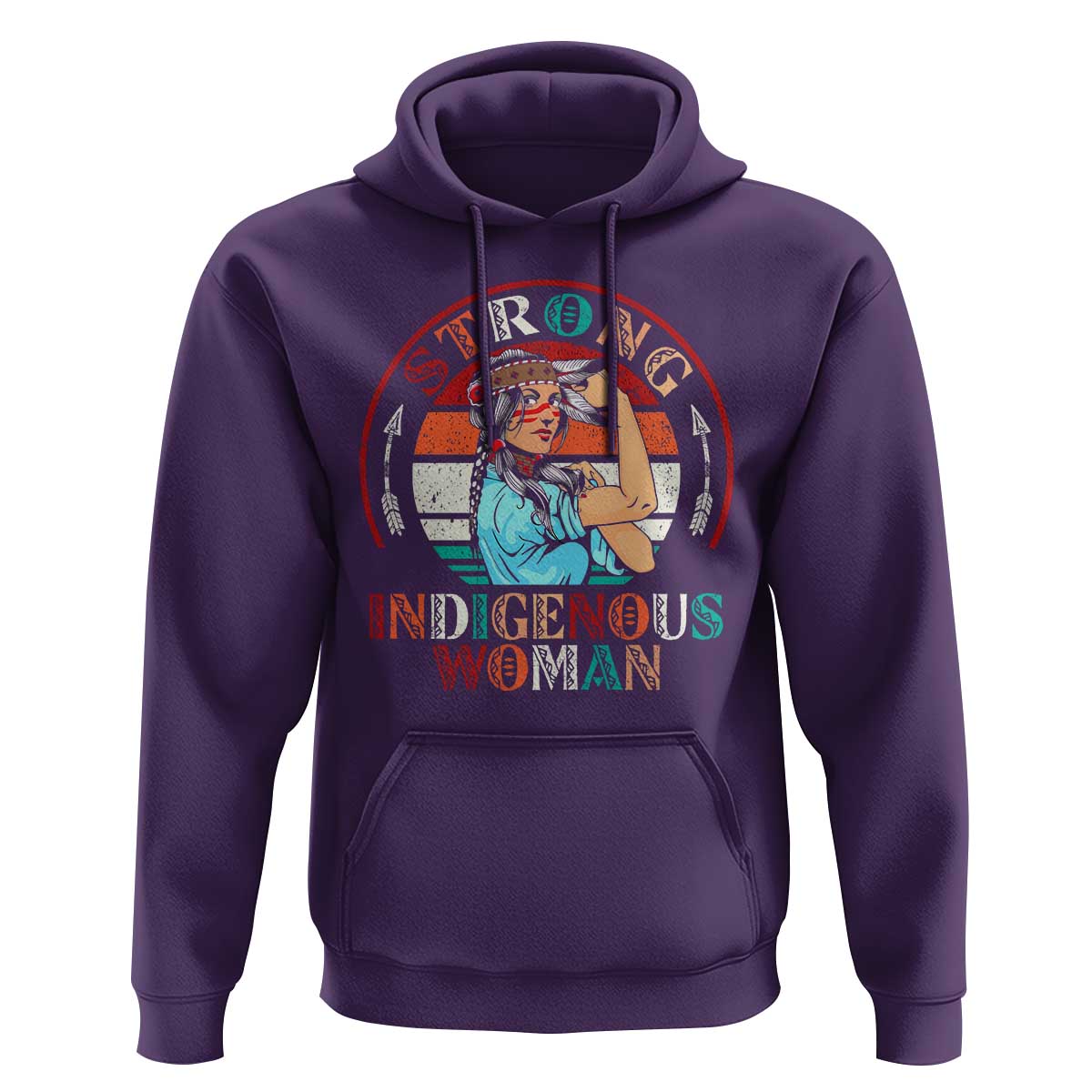 Strong Indigenous Woman MMIW Awareness Hoodie Native American - Wonder Print Shop