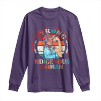 Strong Indigenous Woman MMIW Awareness Long Sleeve Shirt Native American - Wonder Print Shop